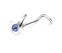 Stone Set Curved Nose Stud NSKB-775